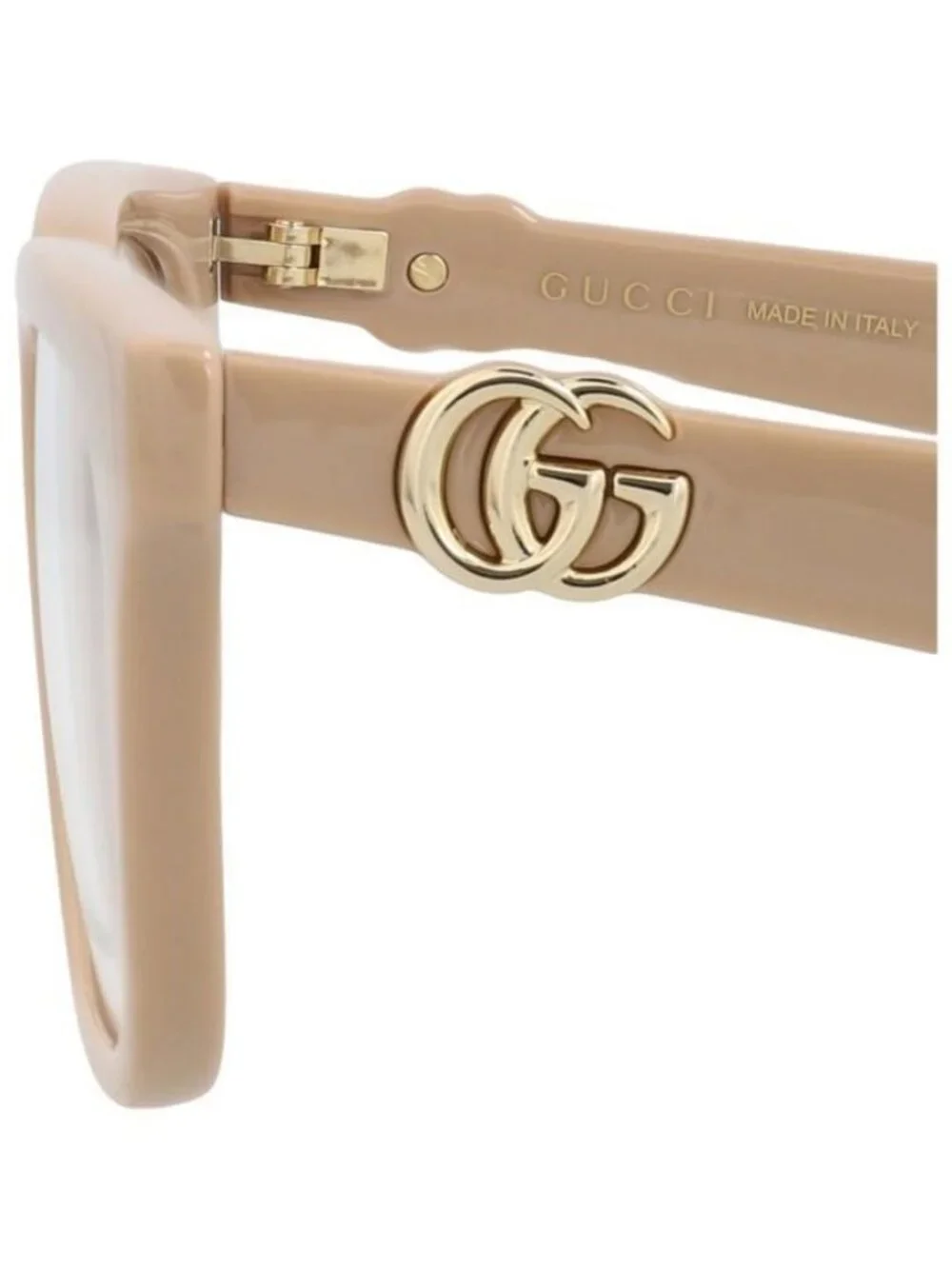 New Gucci Womens Square/Rectangle Nude Nude Transparent Fashion Designer Eyeglas